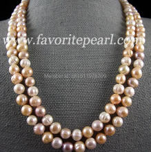 Pearl Necklace 45 Inch 9-10mm Multicolor Natural Freshwater Pearl Long Necklace Fashion Lady's Jewelry Free Shipping 2024 - buy cheap