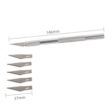 Non-Slip Metal Scalpel Kit Cutter Engraving Craft knives 6 pcs Blade Mobile Phone Laptop PCB DIY Repair Hand Tools 2024 - buy cheap