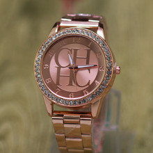 Relógio feminino quartz brilho arrastão, relógio quartz marca de luxo vestido todo em aço moda casual 2024 - compre barato