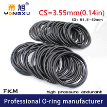 Fluorine rubber Ring Black FKM O-ring Seal CS3.55mm ID51.5/53/54/54.5/56/58/60*3.55mm O Ring Gasket Oil Ring Fuel Sealing Washer 2024 - buy cheap