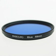 RISE(UK) 58mm Full Color Blue Lens Filter for Digital Camera Canon Nikon DSLR SLR free shipping 2024 - buy cheap