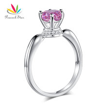 Anillo Diamante de Plata de Ley 925 con diseño de estrella de pavo real, anillo de compromiso de boda, aniversario, CFR8262 2024 - compra barato