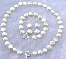 Collar de perla moneda blanca Natural, conjunto de pendientes y pulsera, 11-12MM, BV126, gran oferta 2024 - compra barato