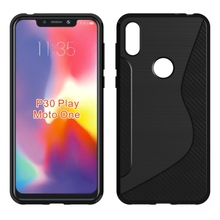 Funda de Gel antideslizante para teléfono móvil, carcasa de piel TPU de color negro a prueba de golpes funda para Motorola moto One (P30 Play) 2024 - compra barato