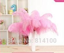 wholesale 50pcs 30-35cm/12-14inch Pink Color fluffy Ostrich Feather wedding Party decoration craft /DIY accessories 2024 - buy cheap