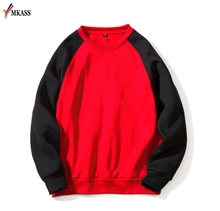 Nuevas Sudaderas de cuello redondo de retazos de moda para hombre 2019 Sudaderas con capucha de lana pulóver moda Streetwear Sudaderas de hombre Hip Hop 2024 - compra barato