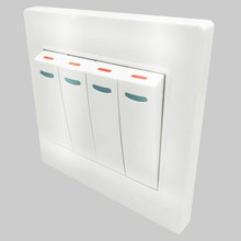 4 1 Gang Maneira 10A Luz 86 Impulso Elétrico Botão Interruptor de Parede Tipo Universal Branco PC Quadro Painel de Interruptores Da Lâmpada 2024 - compre barato