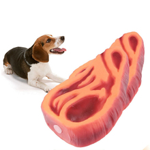 Soft Rubber Beef Meat Shape Dog Chew Toy Sound Squeaky Training Toy For Pet Dog Puppy Funny Toys Make Noises 2024 - buy cheap