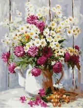The flowers in the pot still life canvas painting paint by number hand painted wall decorative pictures for living room 2024 - buy cheap