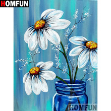 Homfun quadrado completo/broca redonda 5d diy pintura diamante "flor paisagem" bordado ponto cruz 3d casa decoração presente a13253 2024 - compre barato