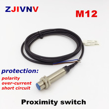 Interruptor indutivo de proximidade npn pnp no/nc, sensor de descarga de 2mm para proteção contra curto-circuito, abertura de metal