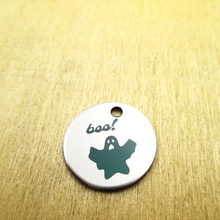 10pcs/lot--ghost infested Boo  stainless steel charms - Laser Engraved - Customized - DIY Charms Pendants 2024 - buy cheap