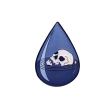 drop skull soft enamel pin badge 2024 - buy cheap