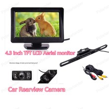 4.3 inch rearview FPV HD Waterproof screen Car Aerial Monitor with 2 VA input auto switching video + reverse parking camera 2024 - buy cheap