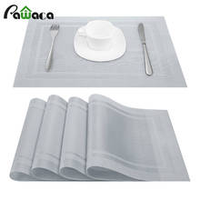 4 Pcs/lot Placemat PVC Dining Table Mat Disc Bowl Pad Cup Coasters Waterproof Table Cloth Pad Slip-resistant Pad Table Decor 2024 - buy cheap