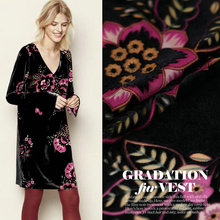 Spring& Summer Wear Printing Burnout Silk Dress Velvet Fabric 2024 - buy cheap
