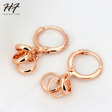 Top Quality Simple Style Rose Gold Color Drop Earrings Jewelry Made with Genuine  Austrian Crystal E636 2024 - buy cheap