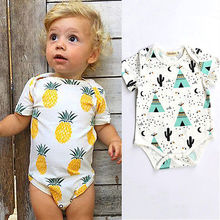 Emmababy Newborn Baby Boy Girl Fruit Romper Jumpsuit Pajamas Outfit Clothes Short Sleeve Pineapple Summer Cotton Toddler Kid 2024 - buy cheap