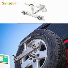 Sansour Multi-function Flag Rear Spare Tire Holder License Plate Relocation Bracket Mount for Jeep Wrangler JK 2007-2017 2024 - buy cheap