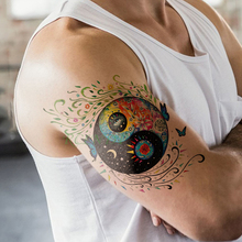 Pegatina de tatuaje temporal a prueba de agua para hombre y mujer, tatuaje falso con flash, mariposa, flor, ojo, rosa, temporal 2024 - compra barato