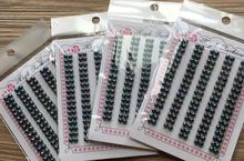 Perlas naturales auténticas AAA de 5-6mm, botones de colores negros, perlas de agua dulce con medio agujero perforado, cuentas sueltas DIY, 160 Uds. 2024 - compra barato