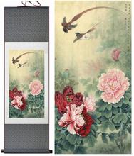 Birds and flower painting  silk  scroll painting  traditional birds and flower painting Chinese birdsPrinted painting 2024 - buy cheap