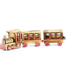 1pcs Mini Simulation Wooden Train Toy For Kids Gift Creative Fashion Home Decoration Crafts Miniatures Classic Home Supplies 2024 - buy cheap