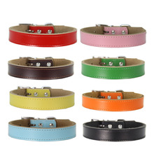 Collar de cachorro de 1 pieza, de color sólido, ajustable, suministros para perros, buena calidad, PU, collar suave para mascotas, productos para mascotas, collares para mascotas 2024 - compra barato