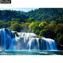 5D DIY Diamond Painting Landscape Full Square Drill Waterfall Picture Of Rhinestone Home Decor Mosaic Diamond Embroidery XY1 2024 - buy cheap