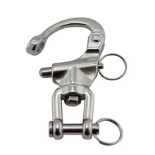 87mm   Jaw Swivel Snap Tack Shackle for Sailboat - 316 Stainless Steel 2024 - buy cheap