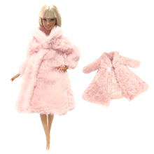 Nk casaco de boneca de alta qualidade, roupa de moda com fotos artesanais de flanela para barbie e acessórios de brinquedo 256d 2024 - compre barato