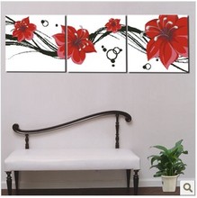 Factory Shop Cross Stitch Kit Triple Red Untremmelled Flower Free Shipping 2024 - buy cheap