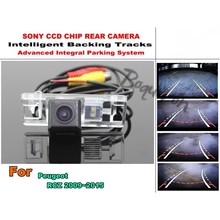 Для Peugeot RCZ 2009 ~ 2015 Смарт треки Чип камера/HD CCD интеллектуальная динамическая парковочная Автомобильная камера заднего вида 2024 - купить недорого