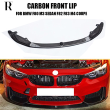 MP Style Carbon Fiber Front Bumper Chin Lip with Siplitter Splitter Apron for BMW F80 M3 F82 F83 M4 2014 - 2019 2024 - buy cheap