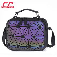 Women Plaid Hand Bag Geometric Luminous Handbag Shoulder Bags Casual Clutch Totes Bao Crossbody Bags Women Messenger Bag Bolsa 2024 - buy cheap