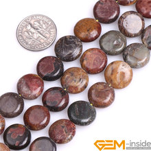 Бусины из натурального камня Пикассо Jaspers в форме монеты 10 мм 20 мм, незакрепленные бусины для изготовления ювелирных изделий, нитка 15 дюймов, оптовая продажа! 2024 - купить недорого
