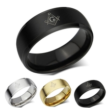 Масонское кольцо Титан кольцо Для мужчин Нержавеющая сталь ювелирные изделия 2022 - купить недорого