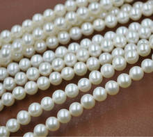 High quality 6-7mm white real freshwater pearl 1 strand 40CM 2024 - buy cheap