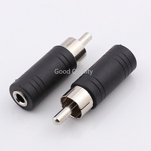 10pcs Audio Connector 3.5mm Hole Female To RCA Male Plug Headphone Jack To RCA Male Head Adapter 2024 - buy cheap