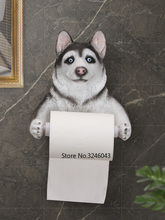 Toallero de papel creativo para colgar en la pared, caja de rollo de papel impermeable para baño, bonito cerdo, gato y perro 2024 - compra barato