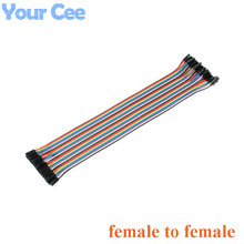 40 peças 30cm 1p-1p fêmea para fêmea 2.54mm espaçamento jumper wire de cabo dupont 2024 - compre barato