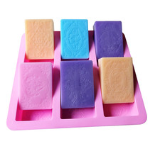 1pcs Six-Holes Rectangle Shape (xj1112) Silicone Handmade Soap/Cake Mold Crafts DIY Mold 2024 - buy cheap