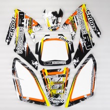 3M CRF70 GRAPHICS KIT Decals Sticker for Honda Motor Dirt Pit Bike Parts CRF70 2004 - 2011 YELLOW&BLACK 2024 - buy cheap