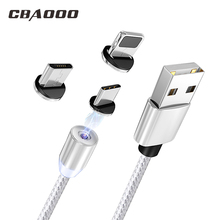 Магнитный кабель Micro USB CBAOOO 3A для iPhone, Samsung, Type-c, зарядка, магнит, зарядное устройство, USB Type C, кабели для мобильных телефонов 2024 - купить недорого