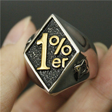 Colgante dorado de moda para hombre, anillo de acero inoxidable pulido, 316L, dorado, 1% 2024 - compra barato