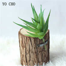 Yo cho plantas artificiais para decoração da casa, 1 peça, verde sortida, realista, suculentas, folhas de aloe diy, plantas falsas, jardim, casa, bar 2024 - compre barato