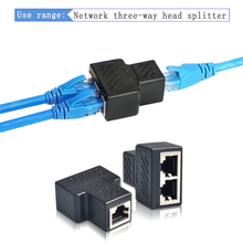 Позолоченный RJ45 кабель порт сплиттер 1 до 2 адаптер Разъем CAT5 CAT6 LAN Ethernet Модульный разделитель высокое качество 2024 - купить недорого