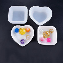 1 PCS Transparent Heart Square Silicone Mold Resin Molds Liquid Crystal Epoxy Silicone Moulds DIY Jewelry Tools 2024 - buy cheap