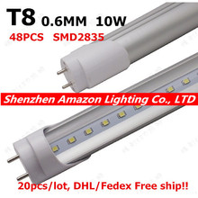 T8 led tube 600MM 10W,AC85-265V,1000LM,SMD2835,48Led/pcs,Warranty 2 years,SMTB-16-5 2024 - buy cheap