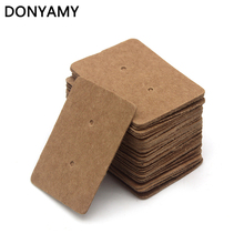 Wholesale (500Pcs) 2.5x3.5cm Kraft Shape Mini Gift tag, 350GSM Kraft paper cards,Packaging Label Hang tag 2024 - buy cheap